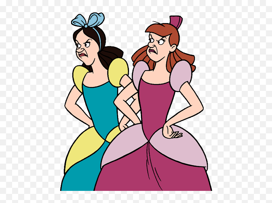 Step Sisters From Cinderella - Step Sister Clipart Emoji,Sister Clipart