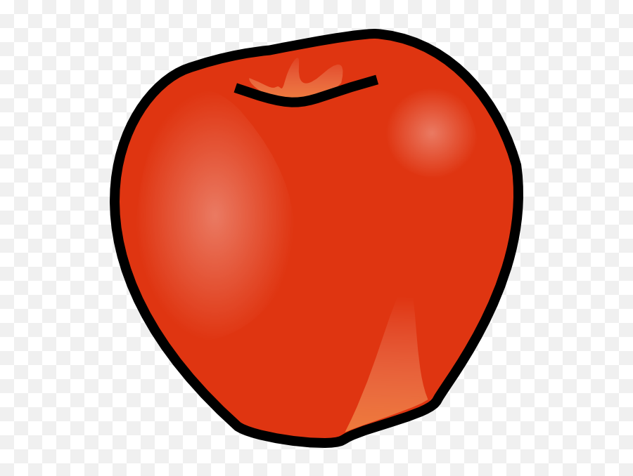 Apple No Stem Clip Art At Clkercom - Vector Clip Art Online Cartoon Apple Without Stem Emoji,Stem Clipart