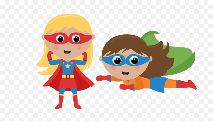 Superhero Clip Art Free Png Image With - Kid Superhero Cartoon Png Emoji,Superhero Png