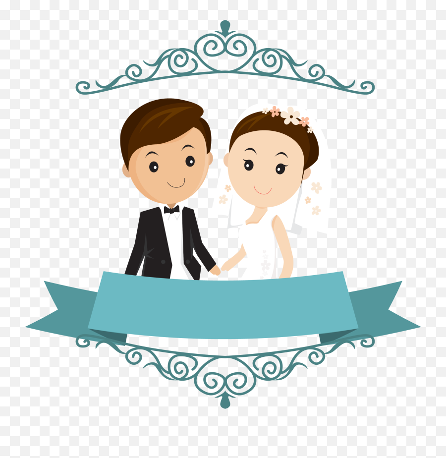 Wedding Png Transparent Free Images - Cute Wedding Couple Png Emoji,Wedding Clipart