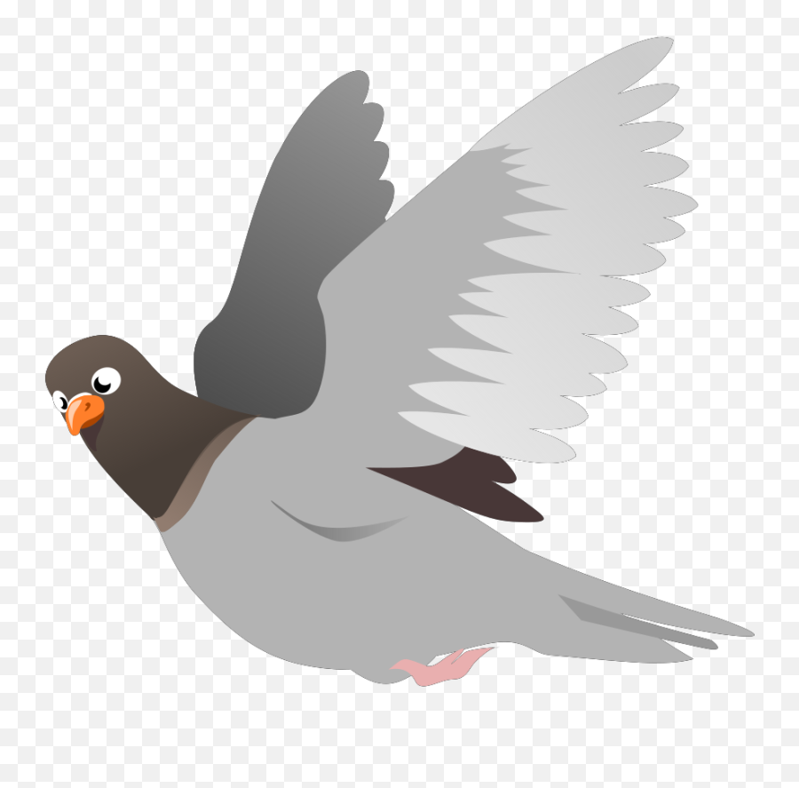A Flying Pigeon - Flying Pigeon Clipart Png Emoji,Pigeon Clipart