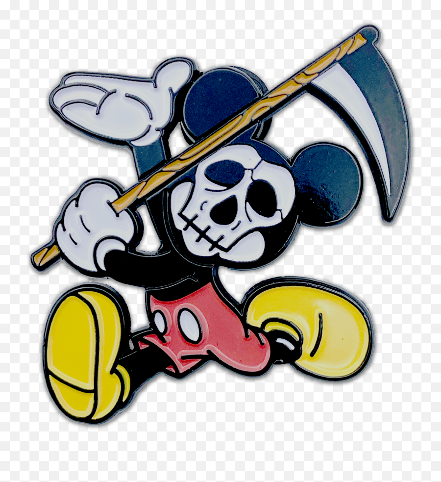 Mickey Mouse Grim Reaper Pin Wasted Days - Mickey Mouse Grim Reaper Emoji,Grim Reaper Clipart