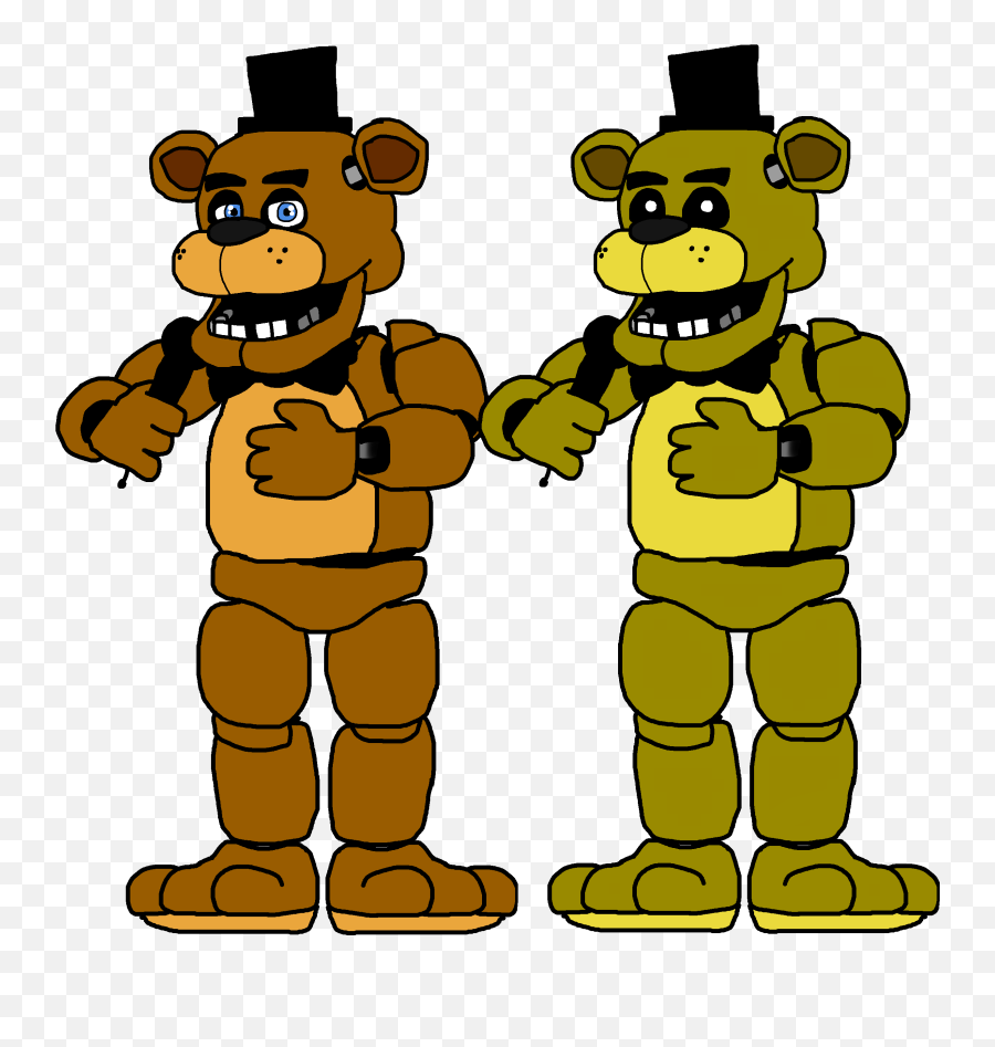 Freddy Fazbear And Golden Freddy - Fnaf Golden Freddy Fazbear Emoji,Freddy Fazbear Png