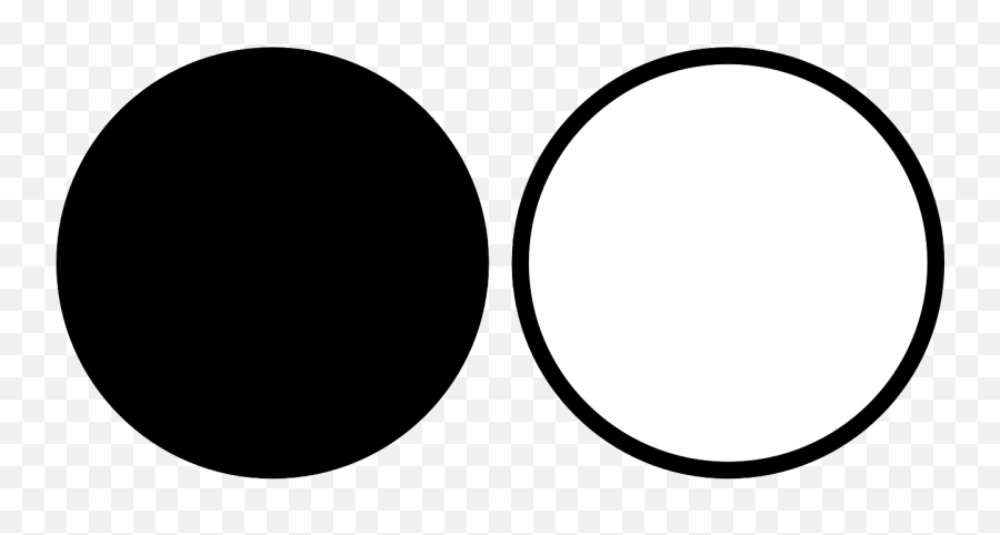 Black White Gui Circles Png - Circle Clip Art Black And White Emoji,Black Circle Png
