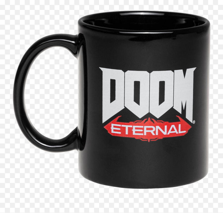 Doom Eternal Mug Black - Magic Mug Emoji,Doom Eternal Logo