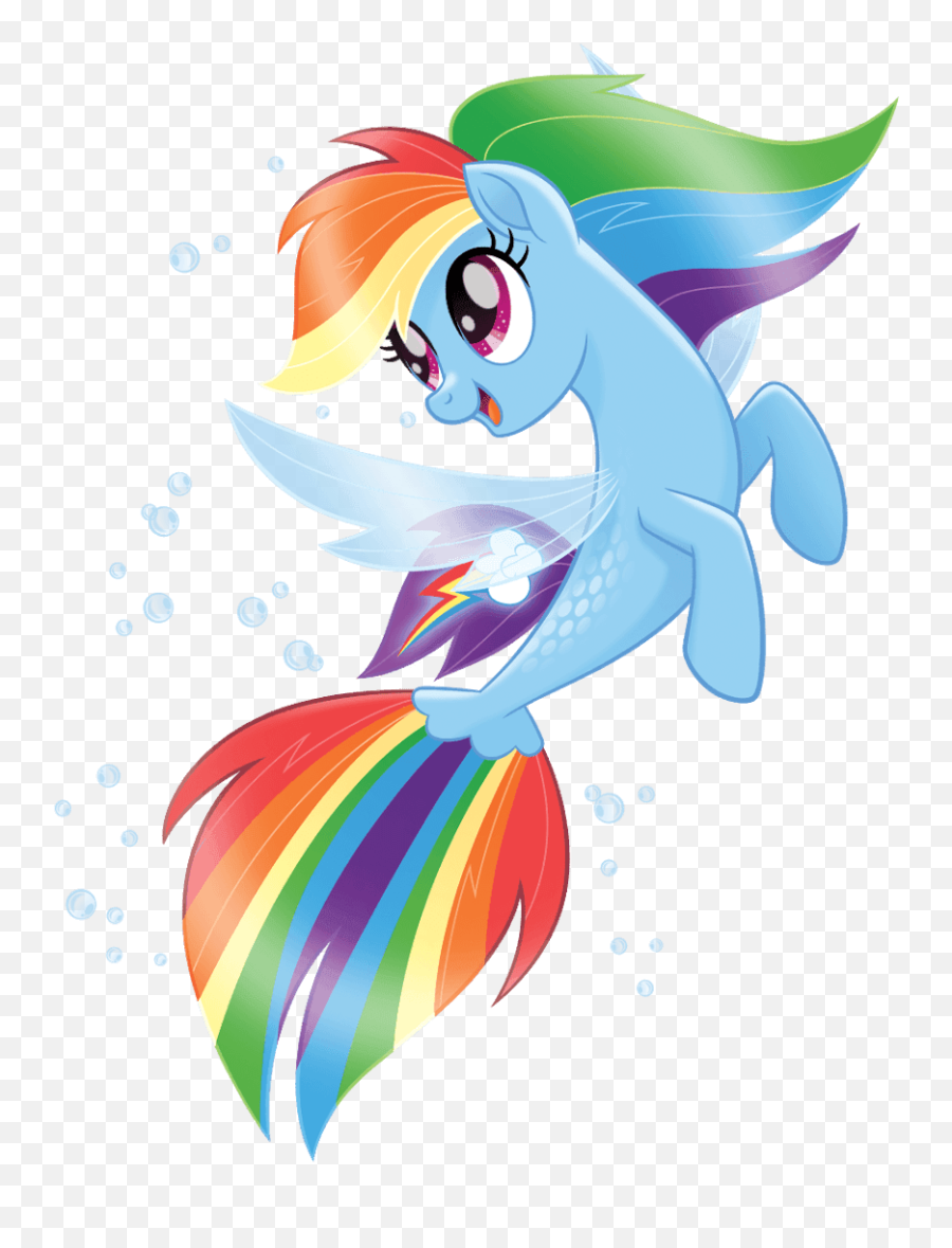 Download Pony Clipart Rainbow Dash - Sea Pony Rainbow Dash Mlp Mane 6 Seapony Emoji,Pony Clipart