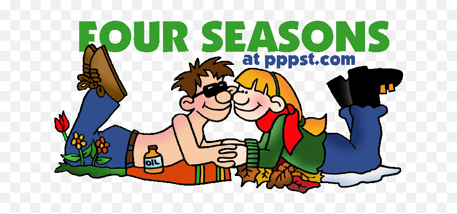 The Four Seasons - Ppt On Seasons For Kindergarten Emoji,Seasons Clipart
