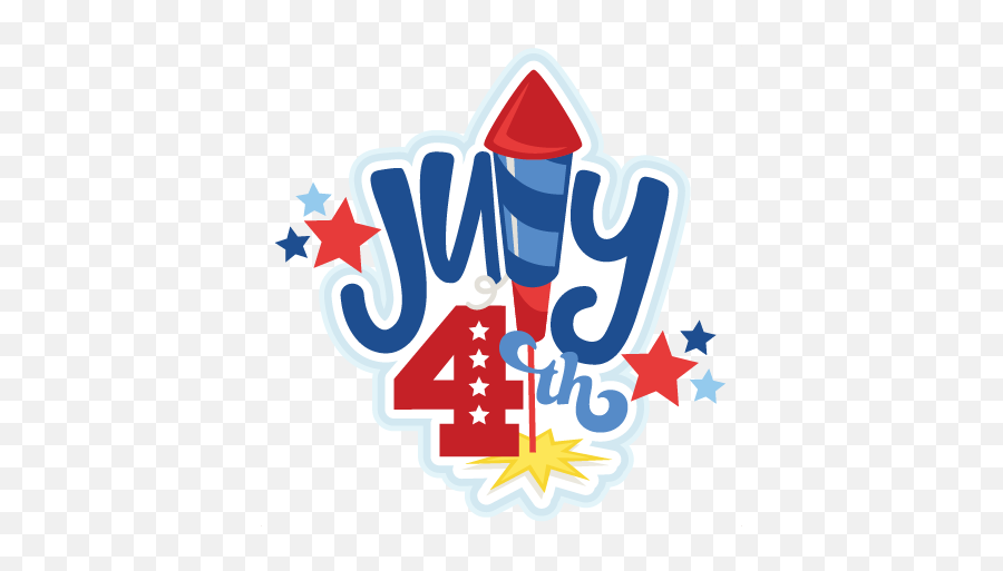 July 4th Title Svg Scrapbook Cut File - Cute July 4th Clipart Emoji,July 4th Clipart