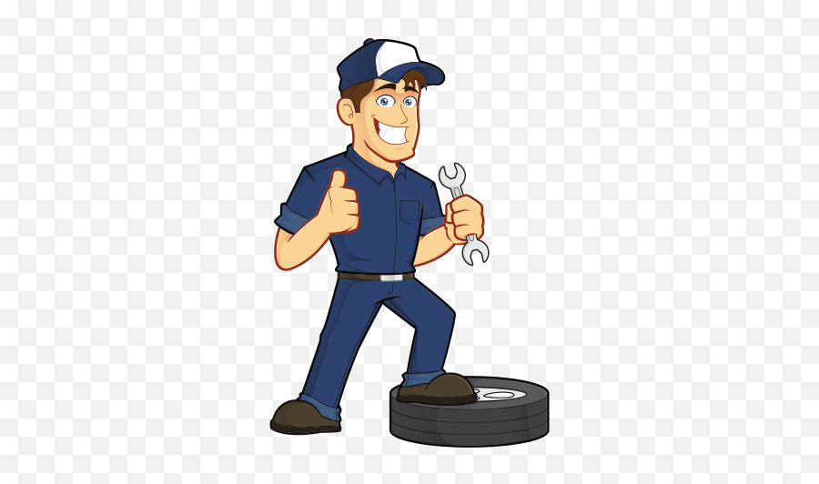 Mechanic Clipart Tire Repair - Mechanic Cartoon Emoji,Mechanic Clipart