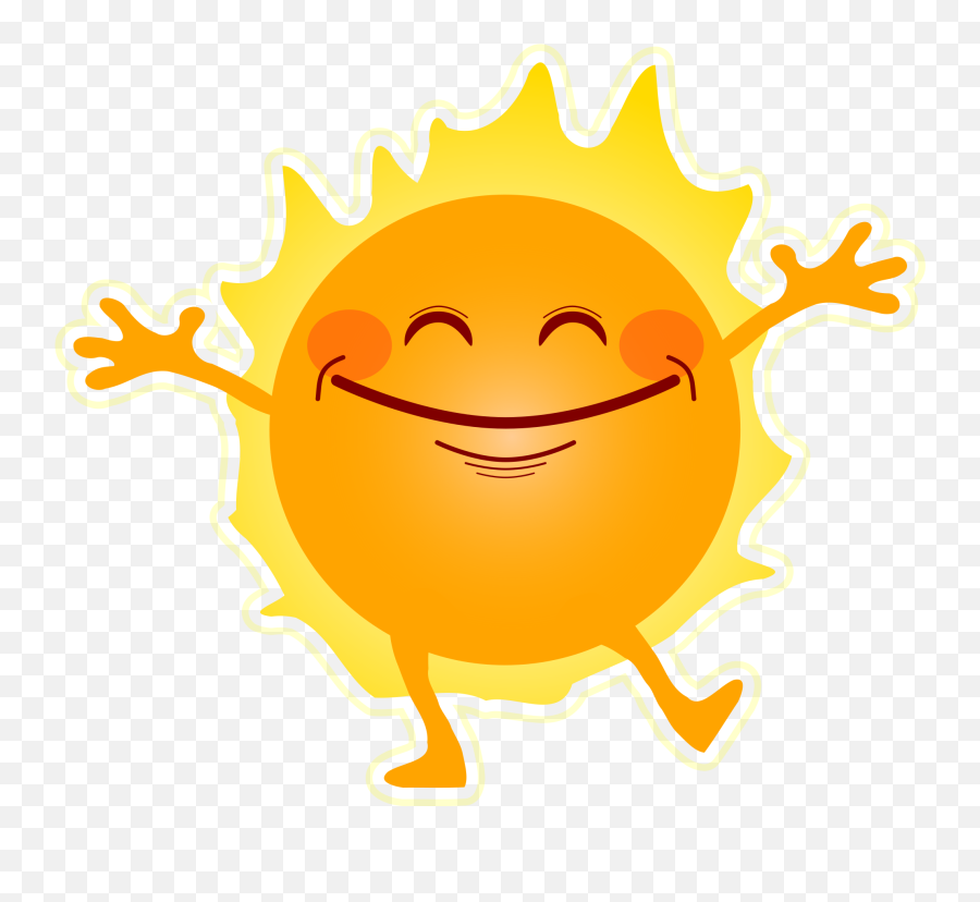 Happiness Clipart Orange Happiness Orange Transparent Free - Happy Emoji,Sunshine Clipart