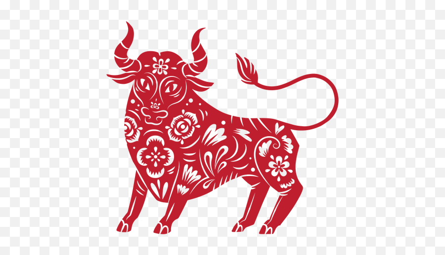 Bull Chinese New Year Papercut - Chinese New Year Bull Vector Emoji,Bull Png
