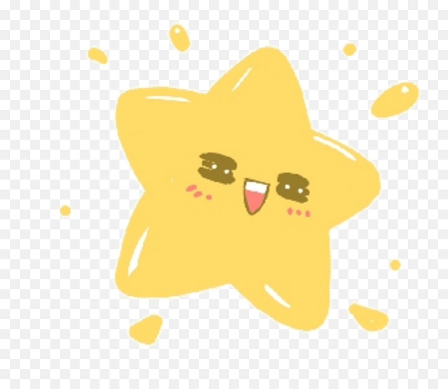 Kawaii Star Transparent Freetoedit Cute Sticker Transparent - Kawaii Star Transparent Sticker Emoji,Star Transparent