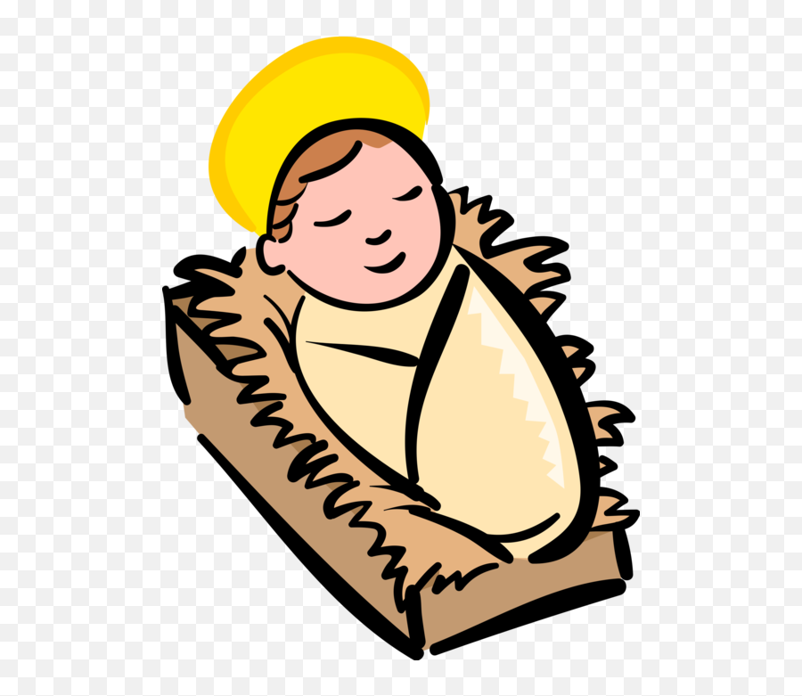 Manger Clipart Born Jesus Manger Born Jesus Transparent - Baby Jesus Cartoon Png Emoji,Jesus Clipart