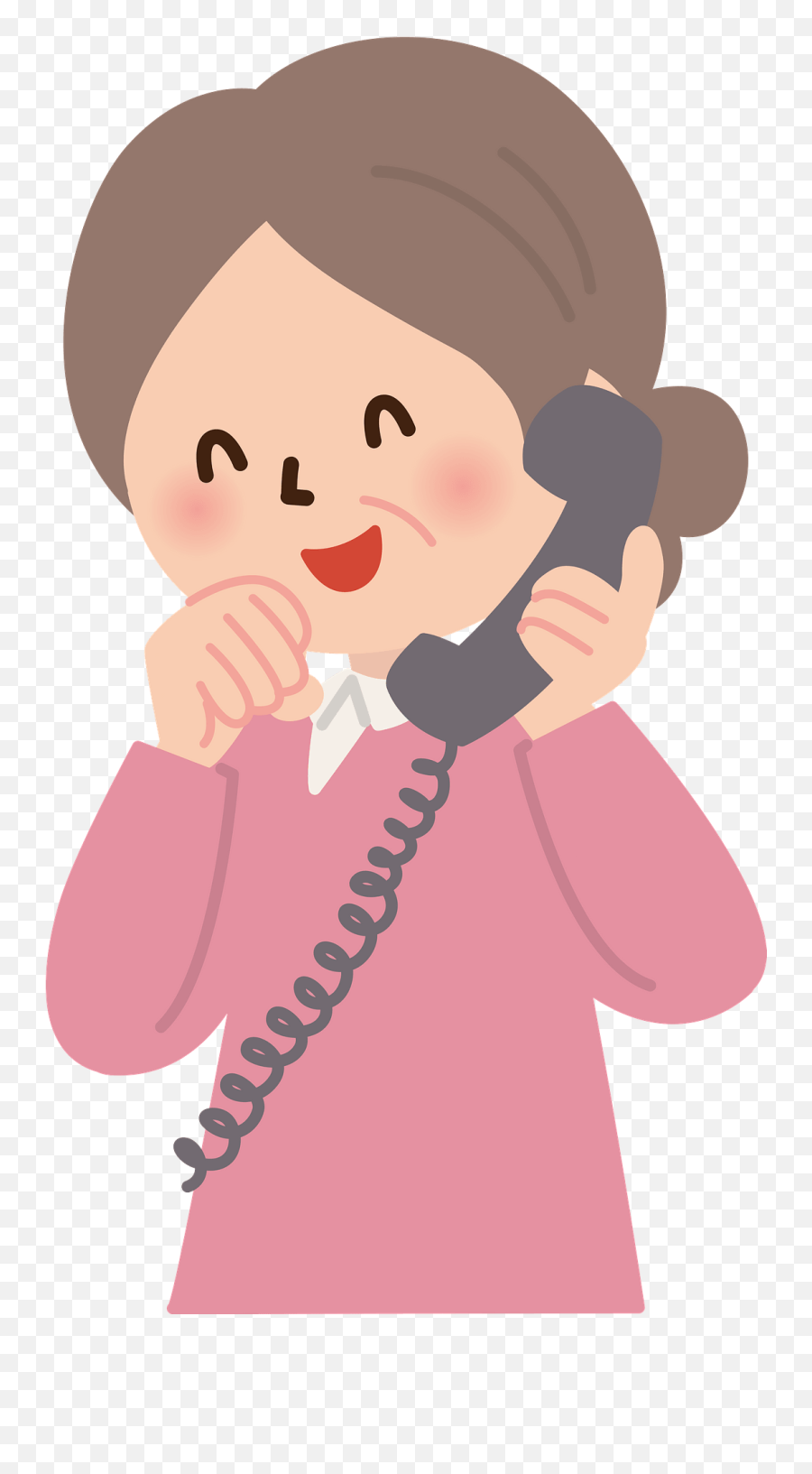 Ruby Grandmother Is Talking On The Telephone Clipart Free - Grandma Talking On The Phone Clipart Emoji,Telephone Clipart