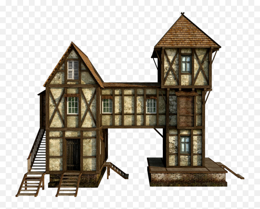 Haunted House Clipart Medieval House - Medieval Transparent Medieval Transparent Emoji,Haunted House Clipart