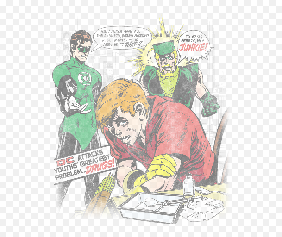 Green Lantern - Speedy Junkie Tshirt Emoji,Green Arrow Comic Png