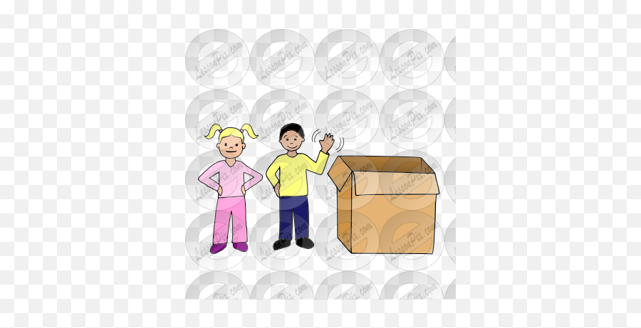 They Are Next To The Box Picture For Classroom Therapy Emoji,Next To Clipart