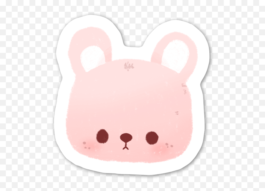 Die Cut Pink Bunny U2013 Stickerapp Shop Emoji,Cute Bunny Png
