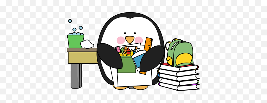 Penguin Class Substitute - School Penguin Emoji,Class Clipart