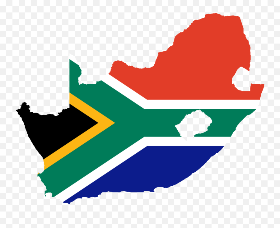 Cartoon Map Of Africa - South Africa Flag In Shape Of Country Emoji,Africa Clipart