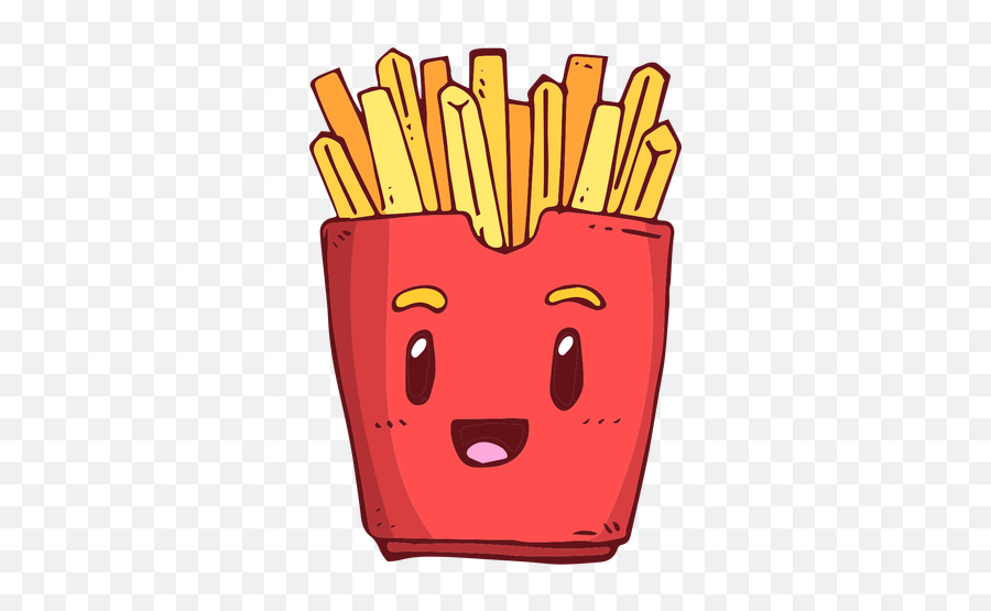 Fries Box Character Cartoon Transparent Png - French Fries French Fries Emoji,Fries Png