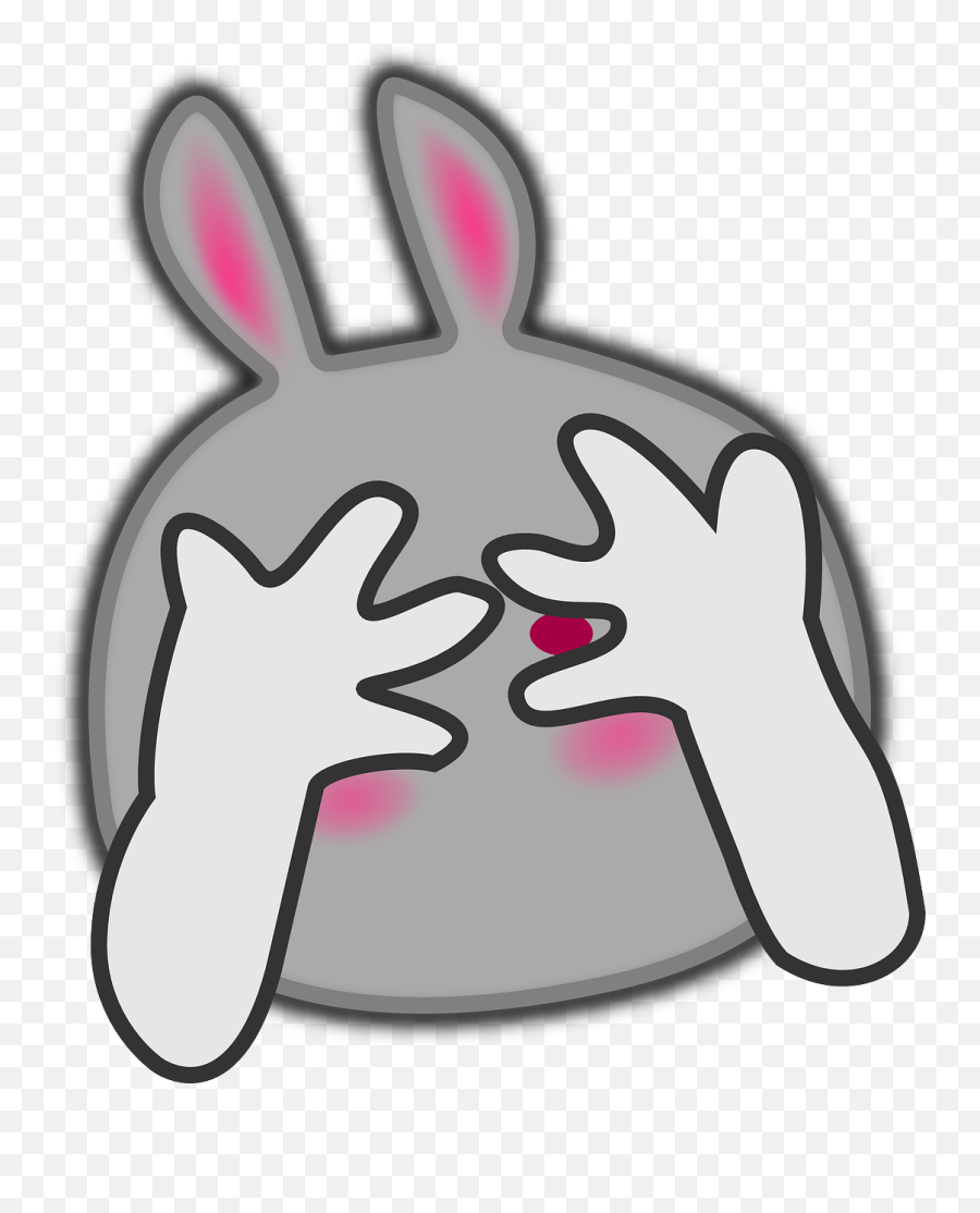 Pinkrabits And Hareseaster Bunny Png Clipart - Royalty Clip Art Shy Emoji,Easter Bunny Png