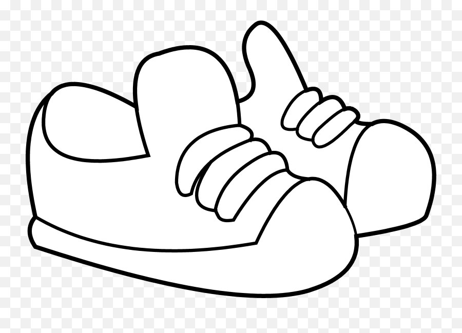 Shoes Clipart Black And White - Shoes Draw For Kids Emoji,Shoes Clipart