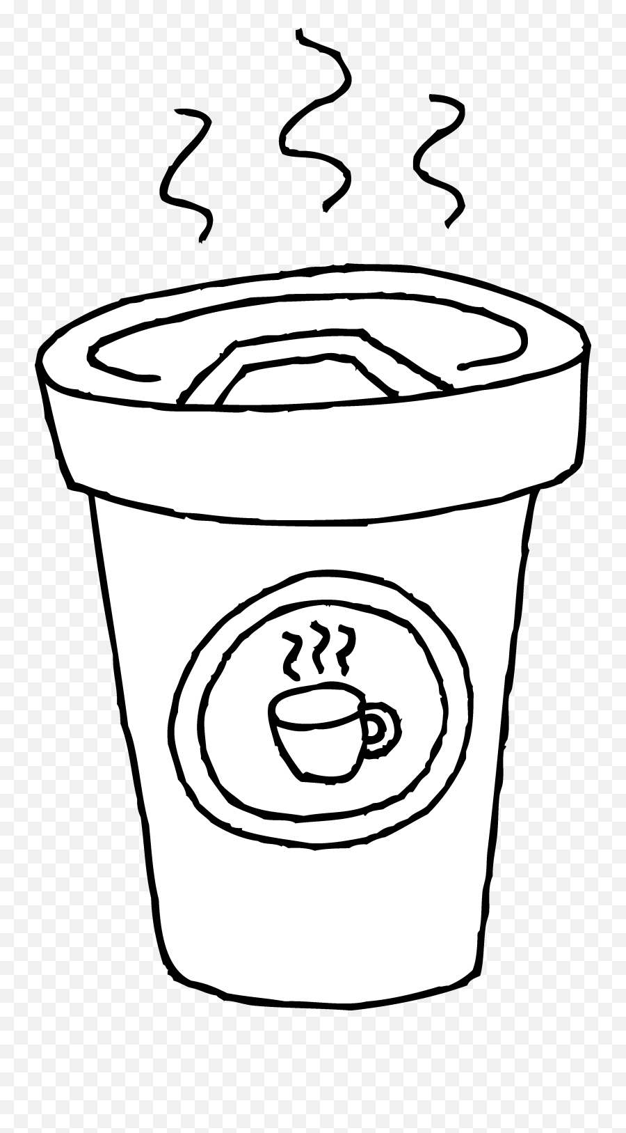 Download Clip Freeuse Stock Cup Of - Clip Art Cartoon Coffee Emoji,Coffee And Donuts Clipart