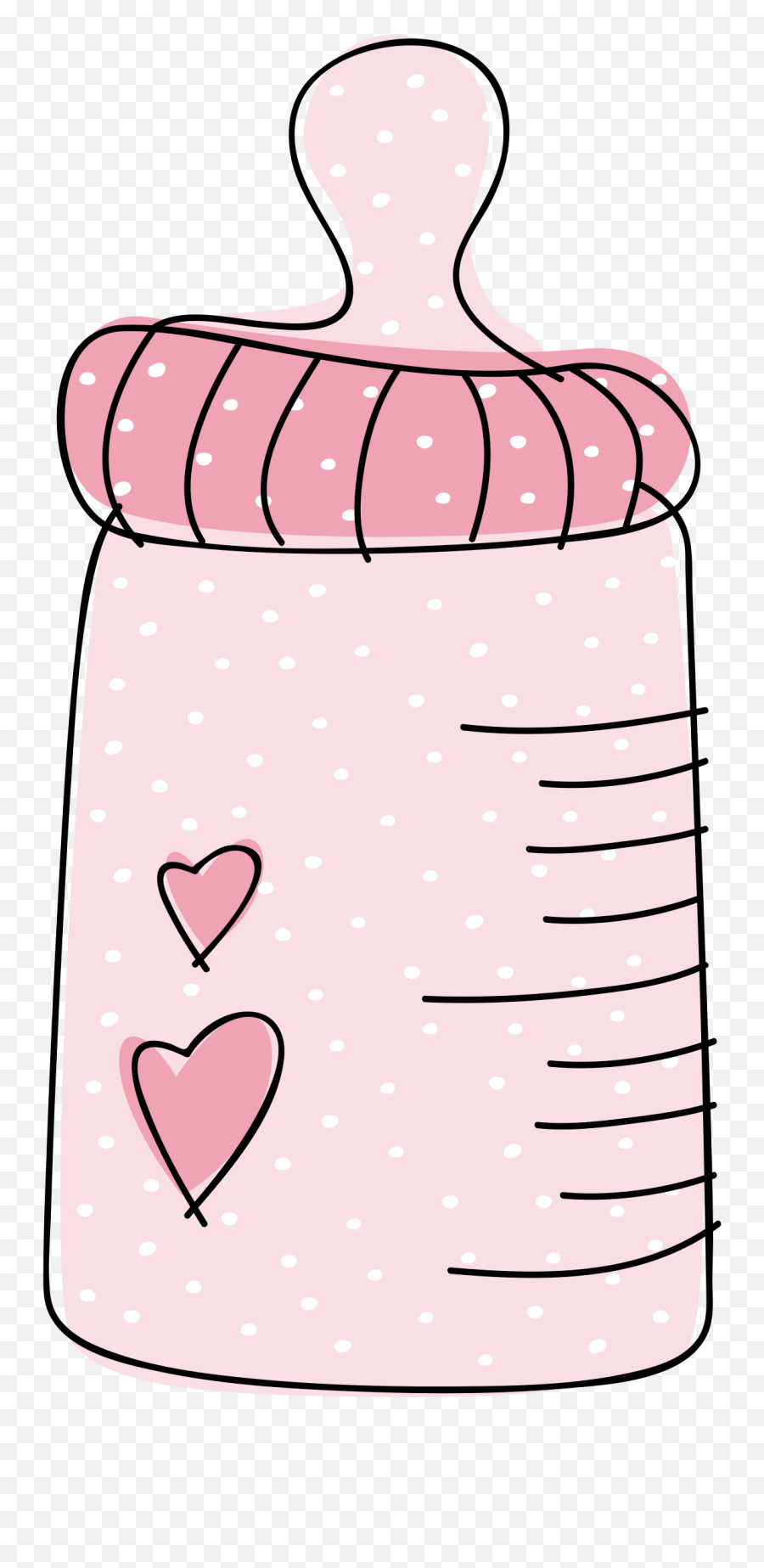 Clip Art Baby Bottles - Pink Baby Bottle Clip Art Emoji,Baby Bottle Clipart