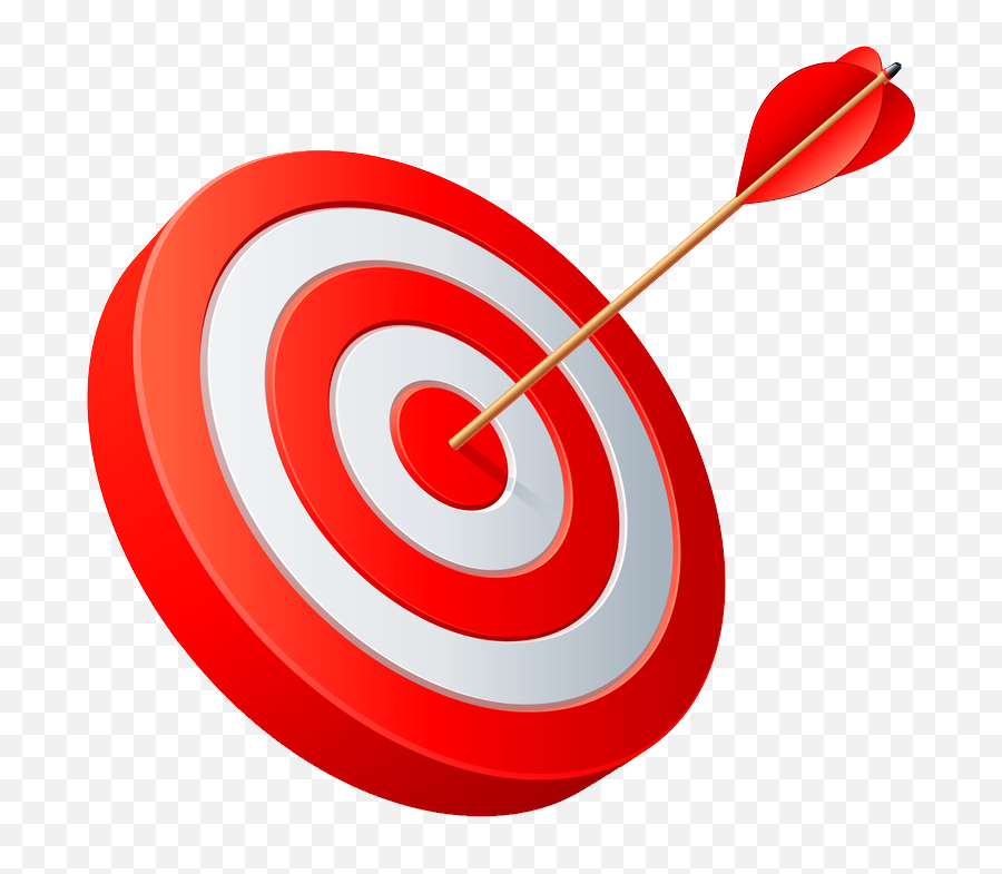 Red Arrow Aim Target Png Transparent - Transparent Background Target Clipart Emoji,Target Clipart