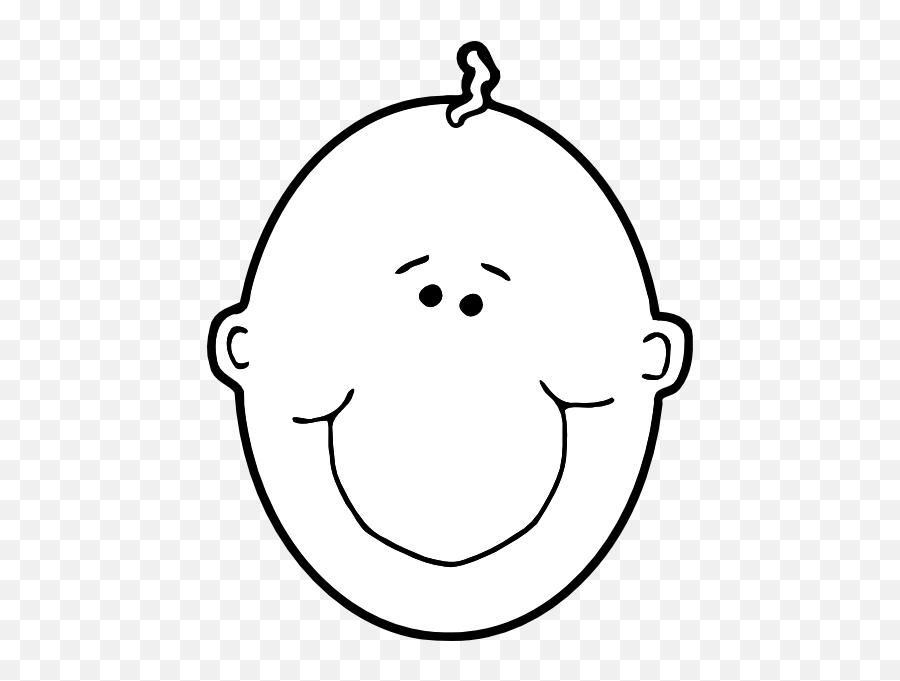 Boy Face Clipart Black And White Emoji,Face Clipart Black And White