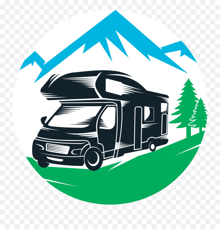 Caravan - Camper Com Camping Van Forrest Vector Clipart Emoji,Motorhome Clipart