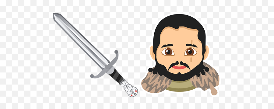 Game Of Thrones Jon Snow Longclaw Sword Cursor U2013 Custom Cursor Emoji,Thrones Clipart