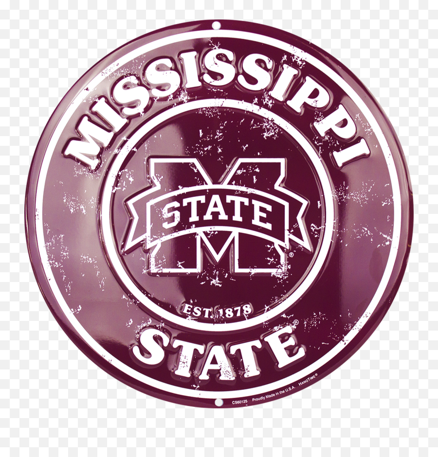 Mississippi State Bulldogs Circle Signs - Mississippi State Emoji,Mississippi State Logo