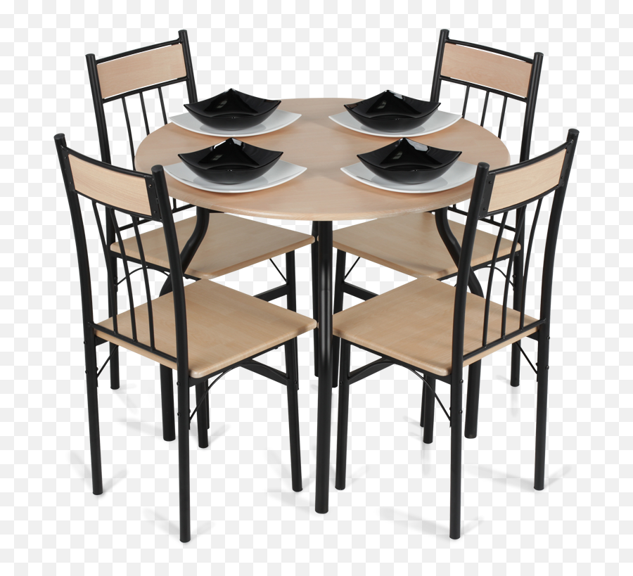 Dining Set Table With 4 Chairs Png - Set Table Transparent Background Emoji,Table Transparent