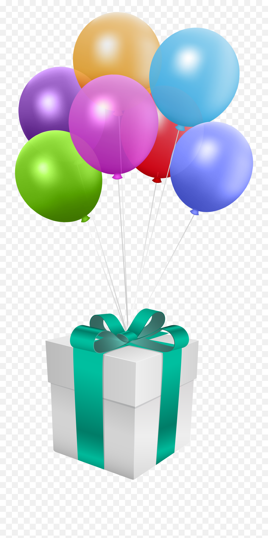 Download Gift With Balloon Birthday - Birthday Gifts Or Balloons Emoji,Birthday Balloons Png
