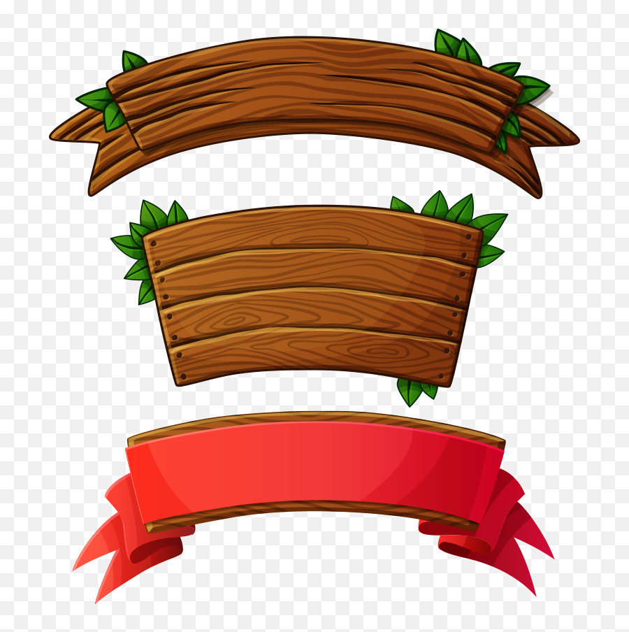 Logo Wood Banner Plank Sign Png Download Free - Cartoon Wood Wood Banner Design Emoji,Wooden Sign Clipart