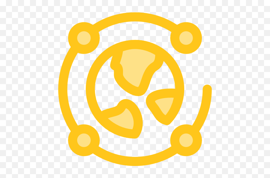 Networking Worldwide Planet Earth Seo And Web Icon - Website Icon Yellow Png Emoji,Website Icon Transparent