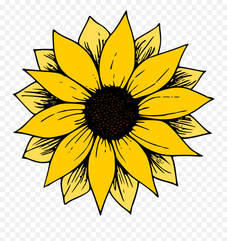 Sunflower Clipart Png Transparent Onlygfxcom Emoji,Watercolor Sunflower Png
