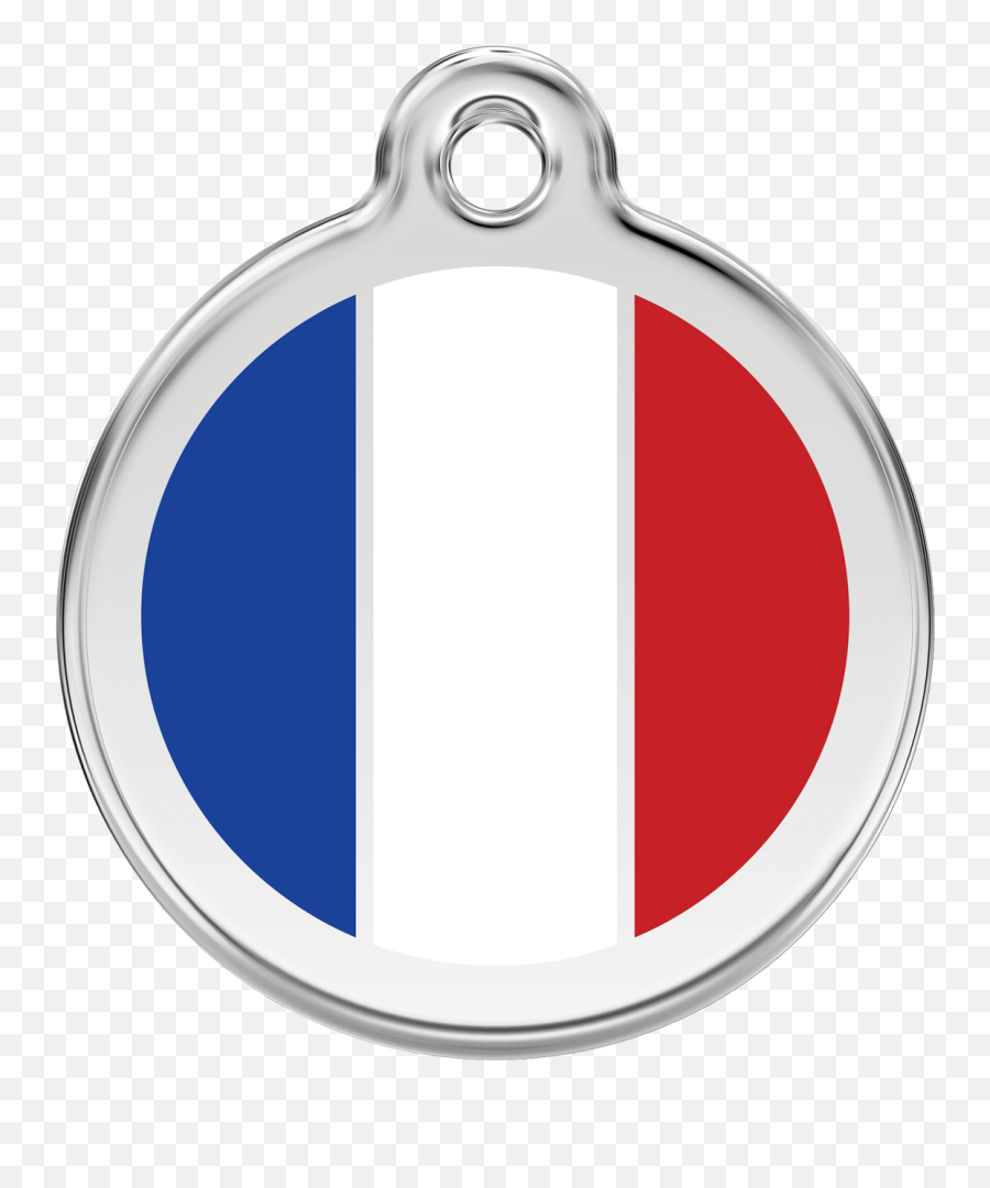 Red Dingo Stainless Steel U0026 Enamel French Flag Dog Id Tag Emoji,French Flag Png