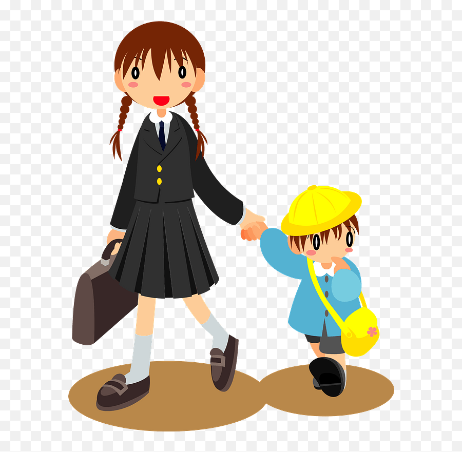 Sister And Little Brother Clipart - Little Brother Clipart Emoji,Sister Clipart