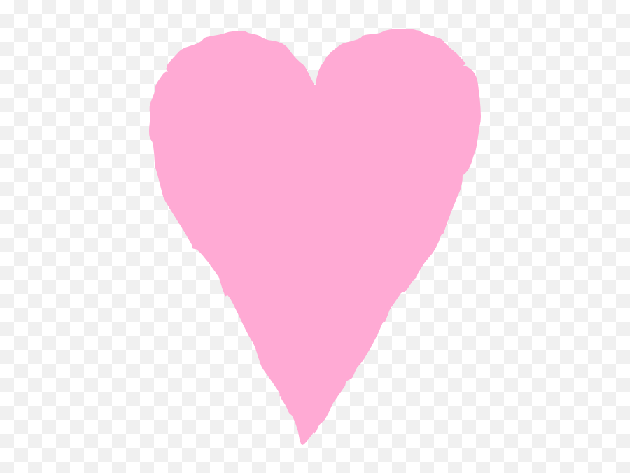 Pink Heart Sketch Clip Art At Clker - Clipart Heart For Day Emoji,Pink Heart Png