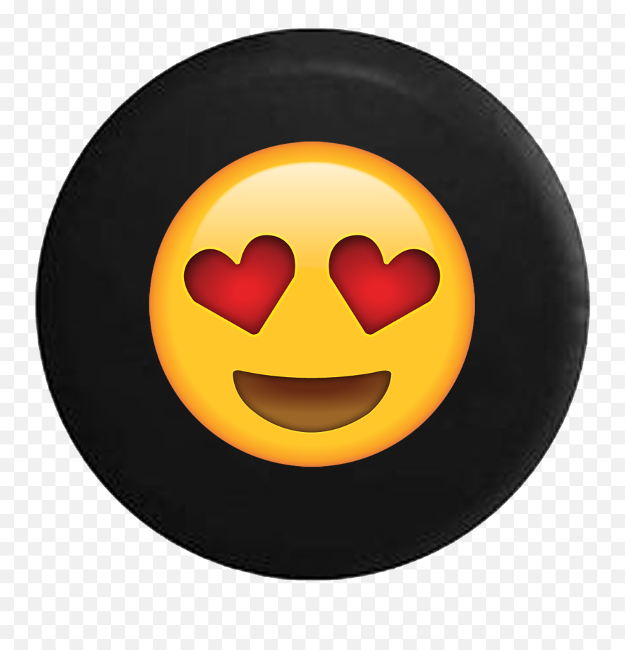 Spare Tire Cover Love Heart Eyes Text Emoji Jk Accessories Ebay - Prey And Predator Crate Codm,Heart Eyes Emoji Png