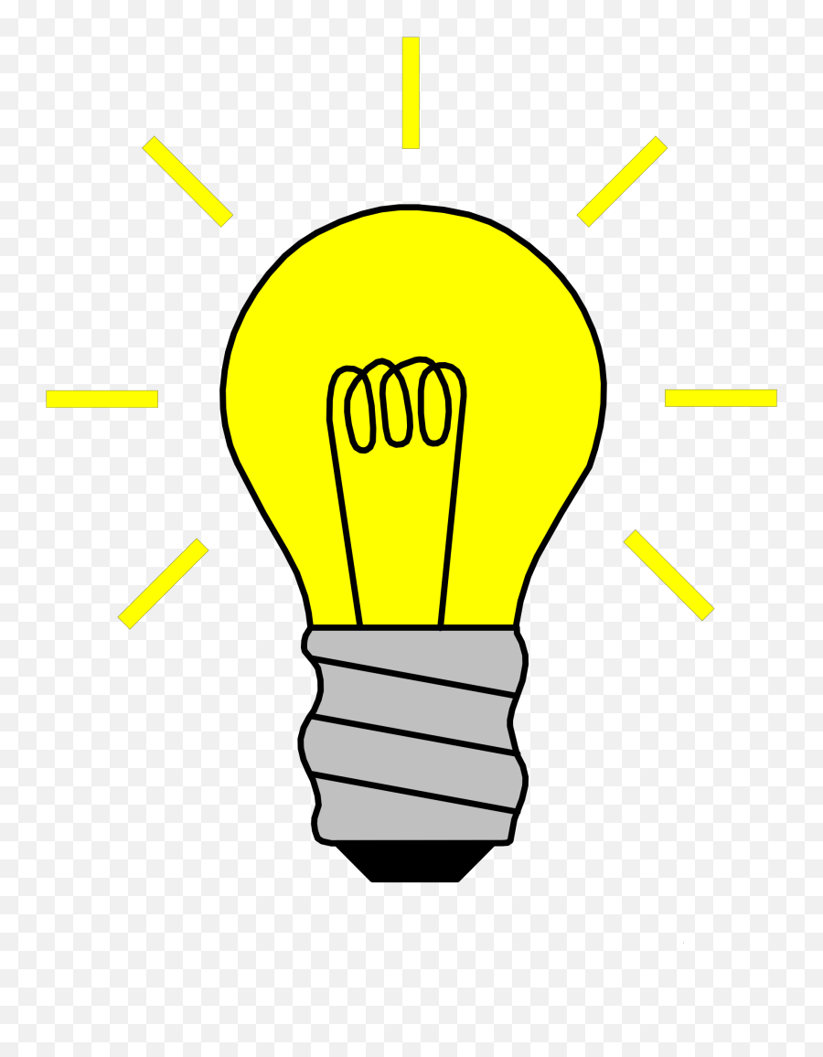 Free Lightbulb Clipart Transparent - Clip Art Light Bulb Emoji,Lightbulb Clipart