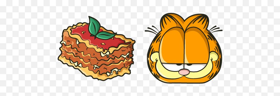 Garfield Lasagna Cursor - Garfield Lasagna Cartoon Emoji,Lasagna Png