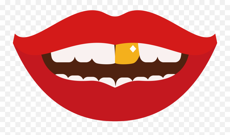 Download Tooth Gold Teeth Clip Art - Gold Teeth Cartoon Png Emoji,Tooth Clipart