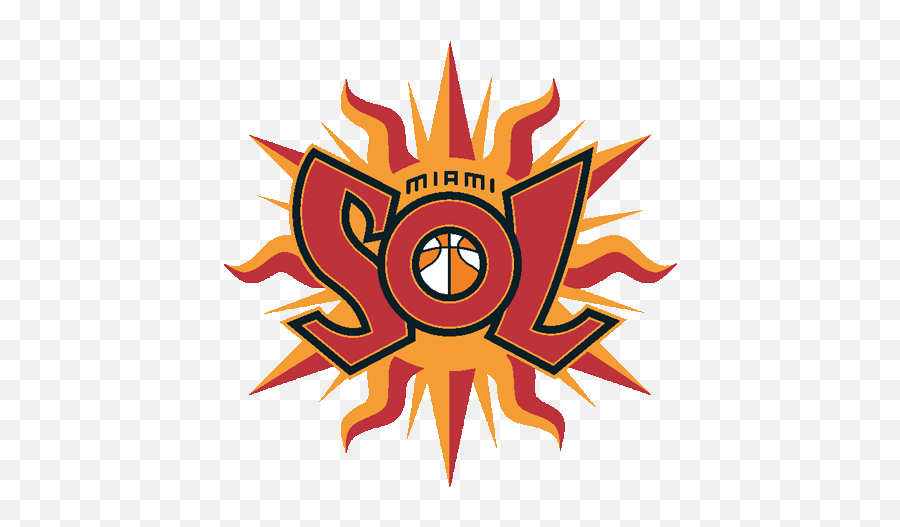 Miami Sol Primary Logo - Womenu0027s National Basketball Miami Sol Logo Emoji,Wnba Logo