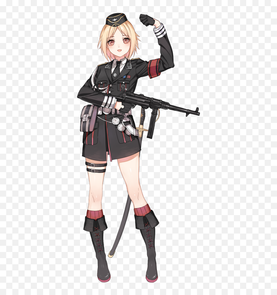 Military Girl Anime Military - Girls Frontline Mp40 Emoji,Anime Girls Png