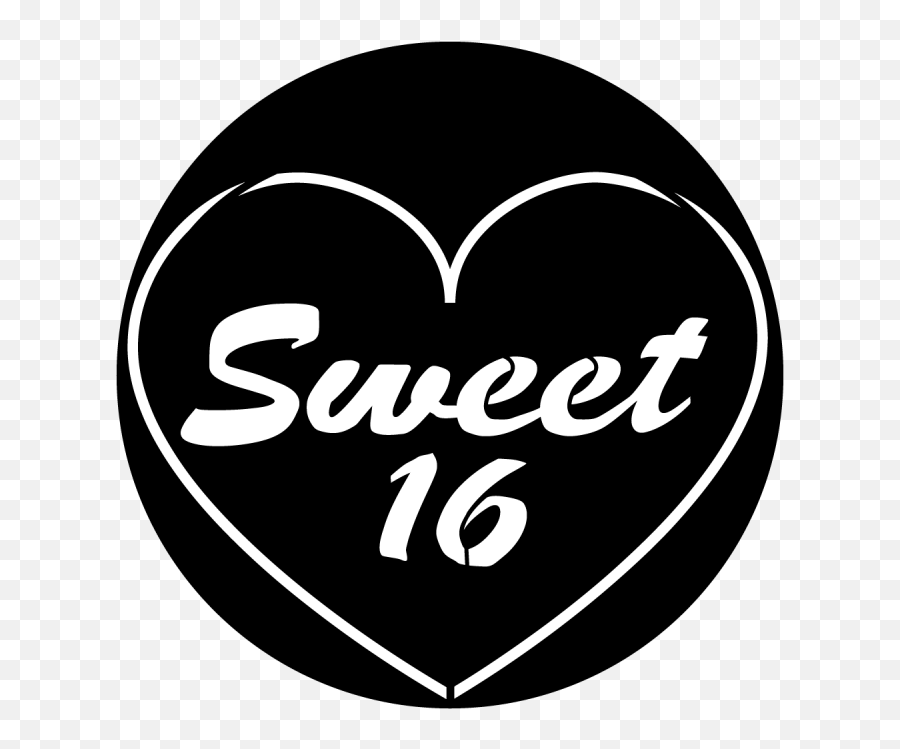Download Hd Sweet Sixteen - Circle Transparent Png Image Sweet Sixteen Black And White Clipart Emoji,Sweet 16 Png