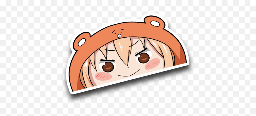 Umaru Chan Anime Peeking Sticker Emoji,Umaru Png